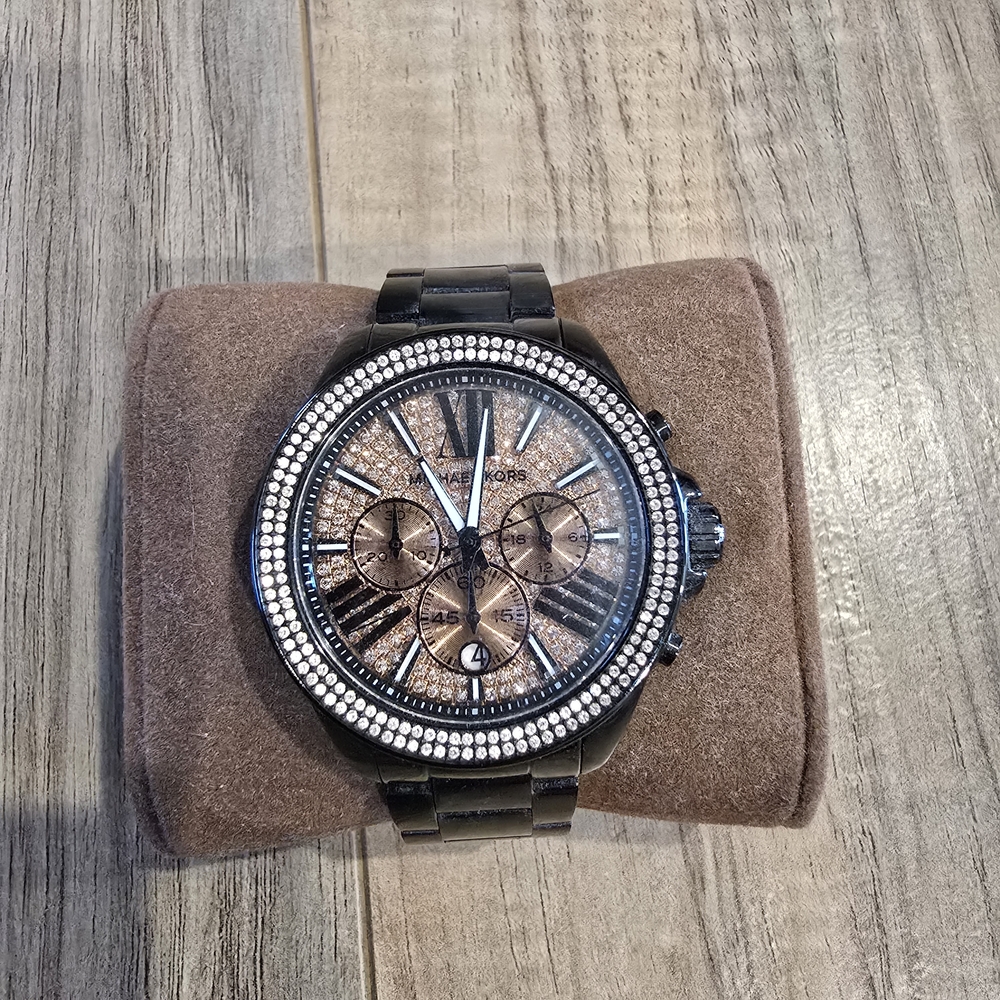 Michael Kors Everest Black and Rose  Chronograph Watch MK5879